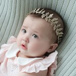 5-6 Pack Lace Bows Baby Headbands for Baby Girl, Floral Princess Newborn Elastic Headwear Headband Hair Accessories for Infant Toddler Hair Band