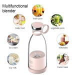 Portable Mini Blender for Fresh Juice, Smoothies, Shakes with Magnetic Wireless Charging, Personal Travel Blender for On The Go Blending (Pink)