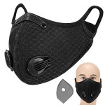 Decdeal-1 Double Valves Active Carbon Filter Adults Mouth Mask