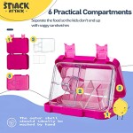 Snack Attack TM Lunch Box for Kid School Bento Purple Color for Kids|4/6 Convertible Compartments| BPA FREE|LEAK PROOF| Dishwasher Safe | Back to School Season