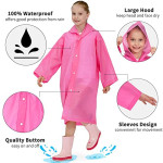 Kids Waterproof Rain Coat, EVA Portable Rain Poncho, for Girls Boys Toddler Rainwear Rain  for Outdoor Climbing Cycling Hiking Camping.