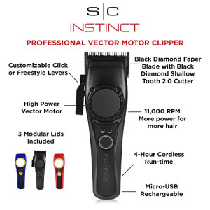 Stylecraft Instinct Professional Vector Motor Cordless Hair Clipper with Intuitive Torque Control