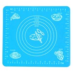 Joyevic Table Mat Heat Insulation Washable Durable Silicone Waterproof Plastic Placemat For Kitchen Dining Room Multi Colors Enamel Pad (Blue)