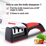 Knife Sharpener Kitchen Knife Sharpener for Sharpening and Polishing Kitchen Knives with Easy Manual Sharpening for Straight Knives Perfect
