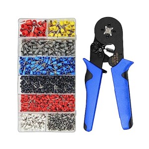 Crimping Tool Kit - Crimper Plier with 1200 pcs Wire Ferrules and Wire Terminal (0.08-10mm)