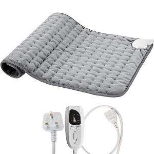 Heating Pad with Controller and Automatic Switch-Off function - 75W 12x24 inch - Silver Gray (12x24 inch)