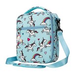 Lunch Bags Kids by Snack Attack Insulated Lunch Boxes Bag Girls Boys, Stylish Food Grade Kids lunch boxes for Toddler Girls Boys School, Aqua Unicorn