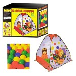 Foldable Magic Ball House Play Tent with 50 Play Ball Sets for Kids
