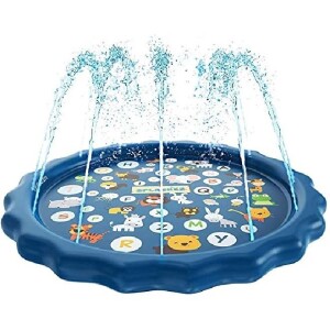 Bestmaple Sprinkler Splash Pad Inflatable Water Toys Outdoor Swimming Pool for Babies and Toddlers 68 inches