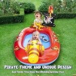 Splash Pad Sprinkler for Kids & Toddlers, Inflatable Sprinkle Mat Sprinkler Wading Pool Play Mat,Outdoor Summer Water Toys 190 * 110 * 90cm