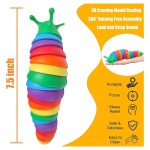 Fidget Slug Toy,Sensory Toys Fidget Slug,Flexible Decompression Slug Toy for Relaxing,3D Articulated Caterpillar Slug Toy,Hand Sensory Toy for Adults