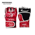 SPALL MMA Gloves Boxing Gloves for Men Women PU Art Leather More Padding Fingerless Punching Bag Gloves for Kickboxing, Sparring