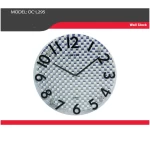 Orient round shape dual glass wall clock size 32x32 cm L259