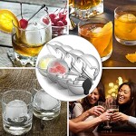 2PCS Whiskey Diy Mould, 4-Hole Whiskey Round Ice Ball Mold Ice Ball Maker for Whiskey and Cocktails, Keep Drinks Chilled (two piece)