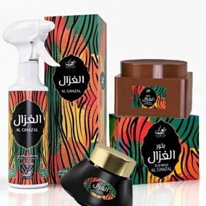 Al Ghazal Ultimate Bundle Offer - 350ml Air Freshener | 70gm Bakhoor | 25gm Oud Muattar