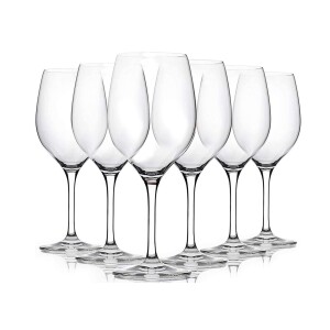 6-PieceCrystal Red Wine Glasses Thin Rim Classic Round Bowl Stemmed All-purpose Wine Glass Set