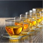 Glass Tea Coffee Cup with Saucer Set of 12(6 Cup + 6 Saucer),100ml