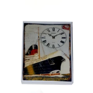 Orient wall clock printed ship clock size 250lx380hx5wmm multicolor