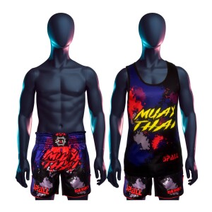 Spall Men's Gym Tank Tops And Shorts Workout Muscle Tee Training Bodybuilding Fitness Sleeveless Muay Thai Sports Boxing Workout Tank Top Shorts