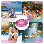 Pink Mermaid Swimming Ring Childrens Summer Water Toys,Easy to Use Can Play and Train in The Water