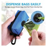Bag Dispenser Doggie Leak Proof Waste Bag Dispenser 600D Nylon Oxford Zippered Bag Holder and Pet Waste Bags Clip On Container Attaches to Leash, Belt, Harness,Collar, Bags