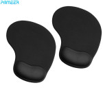 2 Pack Ergonomic Mouse Pads with Comfortable and Cooling Gel Wrist Rest Support and Lycra Cloth Non-Slip PU Base
