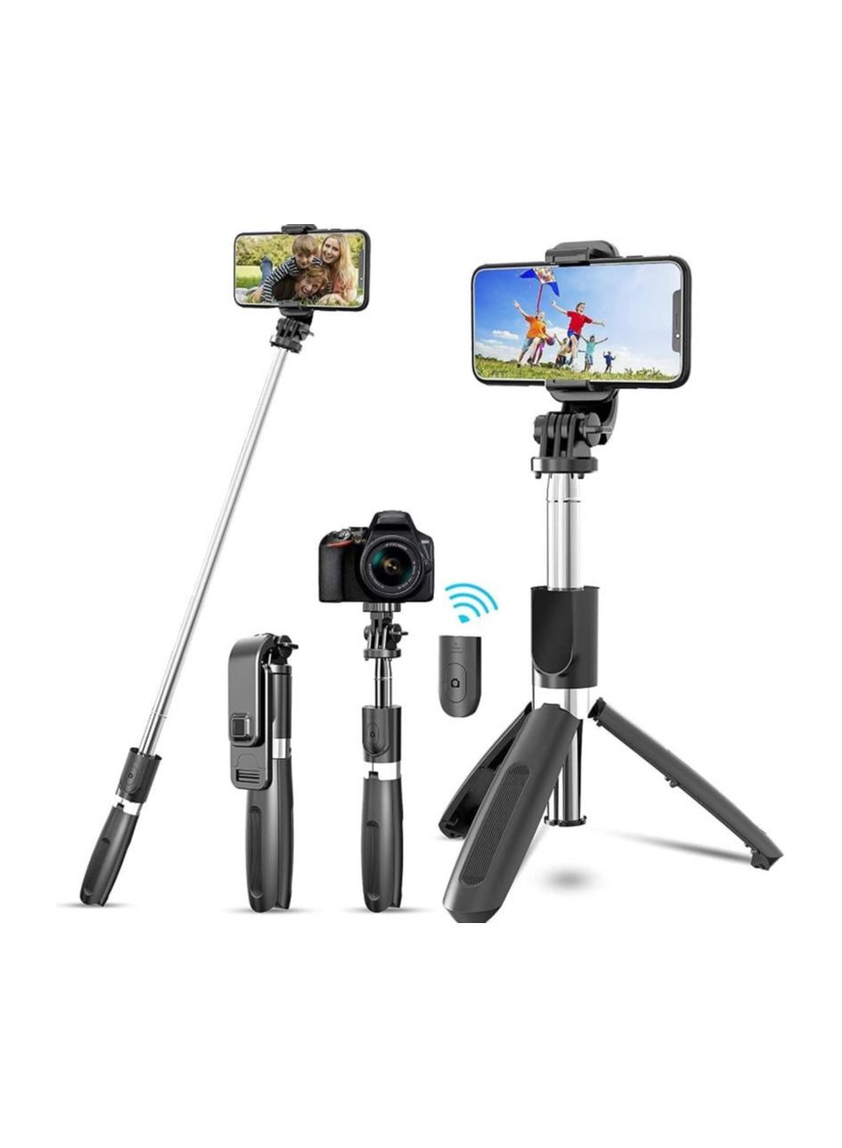Selfie Stick, 3 in 1 Extendable Selfie Stick Tripod with Detachable Bluetooth Wireless Remote Phone Holder