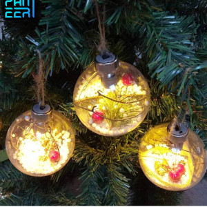 3 Pieces Christmas Tree Warm White LED Decoration Ball, Xmas Tree Ball Ornament, Shatterproof Large Hanging Balls