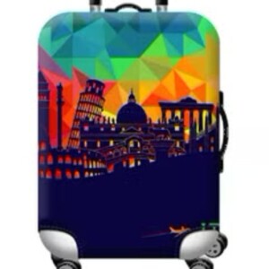 Italy Skyline Luggage Cover Multicolour