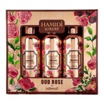 Luxury Oud Rose 3pcs Cosmetics Gift Set - Personal Care (Shower Gel + Body Lotion + Shampoo Conditioner)