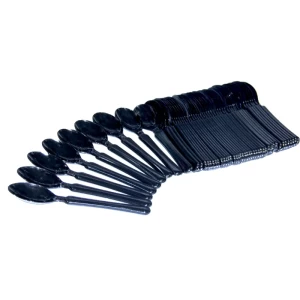 Cocktail 2500 count black spoons heavy duty cocktail disposable plastic spoons tablespoon black (50x50)