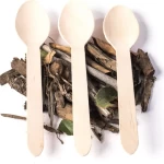 ROSYMOMENT Wood Cutlery Dessert Spoons Natural Alternative to Plastic, Disposable Spoon 16 cm 50 Pieces Set 1 X 100 IN CARTON