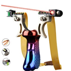 Hunting Slingshots Set, Professional Laser Slingshot for Outdoor Hunting,Adult high-speed catapult slingshot