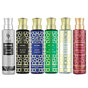 Non Alcoholic Natural Water Perfumes 100ml Unisex � Perfumes Gift Set � (Pack of 6)