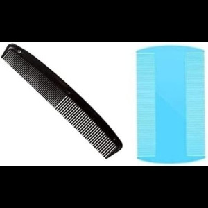 Combo Pack Of Hair Comb 8 Inch & Double Side Lice Comb