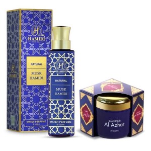 Exclusive Fragrance Gift Set - 100ml Water Perfume & 70gm Bakhoor Assorted
