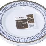 Rosymoment Premium Quality Plastic Dinner Plate 9-Inch, Set OF 10 Pieces, Light-Weight 35Grams