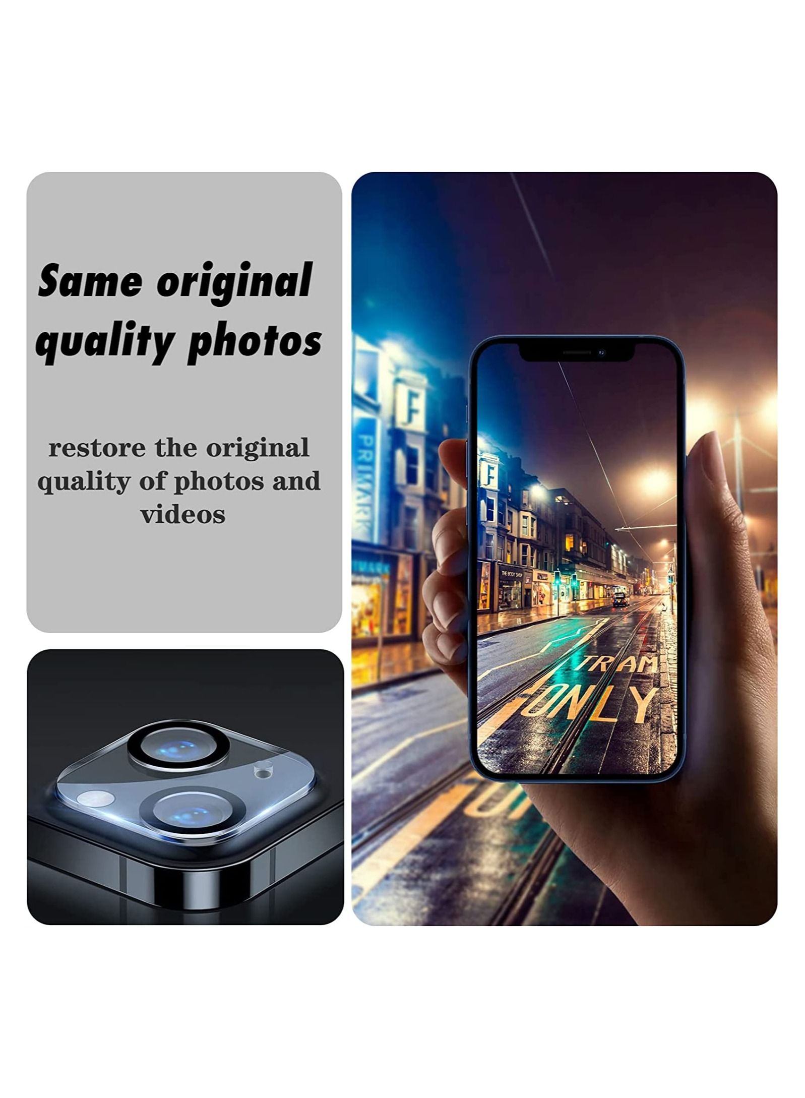 Camera Lens Protector Designed for iPhone 14/14plus Ultra HD Clear Tempered Glass Camera Lens Cover Anti-Scratch Easy to Install