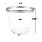 Rosymoment disposable plastic glass 6 pieces set