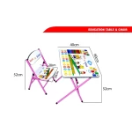 In-house childrens desk chair set 60x40x52cm & 1.5cm particle board +0.5mm iron leg for kids