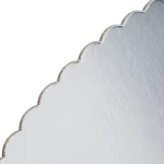 Rosymoment Round Cake Boards, Silver Cardboard Scalloped Cake Circles Base 6 Inch 10 Pieces Set