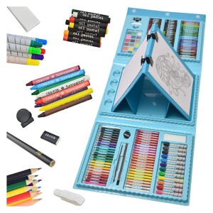 Art Set Art Supplies Artists Drawing Set 176PCS Double Sided Easel Art Set for Drawing,Painting and More in a Compact,Portable Case