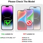 [iPhone 14 Pro Max] 1-Pack Tempered Glass Screen Protector with Easy Applicator Installation Frame for Perfect Fit, Anti-Scratch, Case Friendly