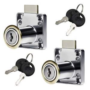 2pcs Cabinet Locks with 2 Keys not Universal Office Desk Drawer Lock