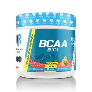 Muscle Rulz BCAA Powder 5000Mg 30 Servings - Fruit Punch