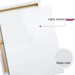 Rosymoment Canvas 40CmX60 Cm White 100% Cotton Artist Canvas Boards For Painting