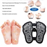 EMS Foot Massager Bioelectric Acupoints Massager Portable Foot Stimulator Massager Pads Folding Electric Foot Massage Machine with 6 Modes for Home Office and Travel