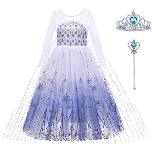 Elsa Dress for Girls Princess Costume Frozen Princess Birthday Party Dress Up