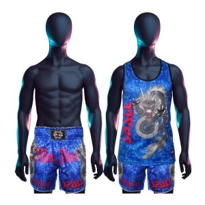 Spall Men's Gym Tanl Tops And Shorts Workout Muscle Tee Training Bodybuilding Fitness Sleeveless Muay Thai Sports Boxing Workout Tank Top Shorts