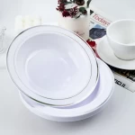 Rosymoment Premium Quality Plastic Dinner Bowl 7 Inch Set Size 10 X 4 X 19